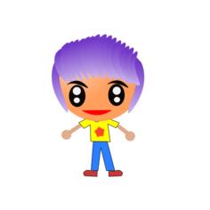 Violet-haired girl