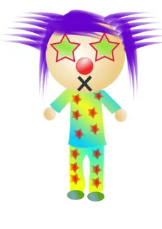 Goofy colorful character