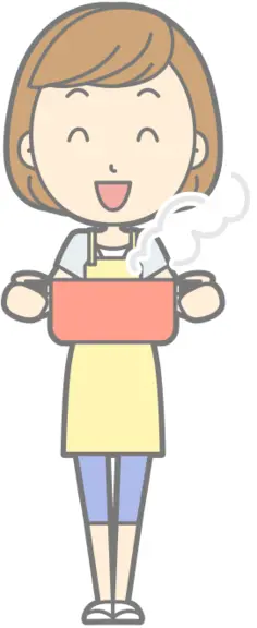 Woman with dinner