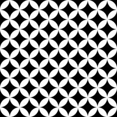 Black and white squares and circles pattern