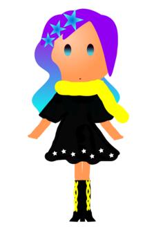 Shy cartoon beauty