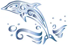 Chromatic tribal dolphin