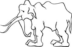 Old Elephant Vector Clip Art