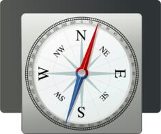 Metallic compass