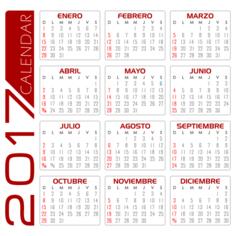 Calendar from 2017