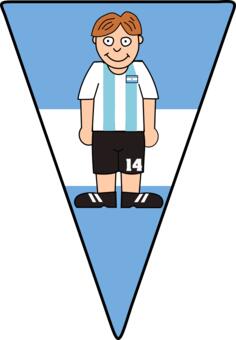 Soccer player on a pennant