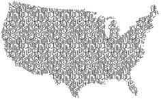 Cyber America vector image