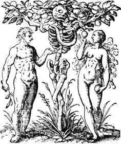 Tree of the Knowledge with Adam and Eve