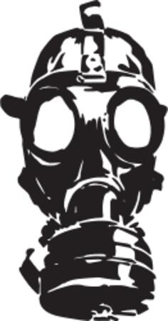 Gas mask monochrome
