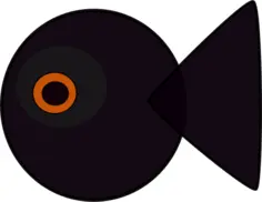 Black fish vector image