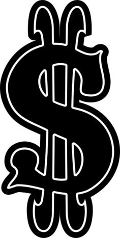 Black & white dollar sign