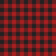 Checker plaid cloth in black and red