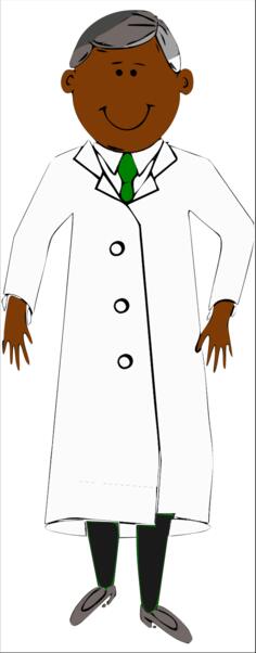 Grey-haired scientist