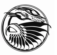 Feathered tribal dragon