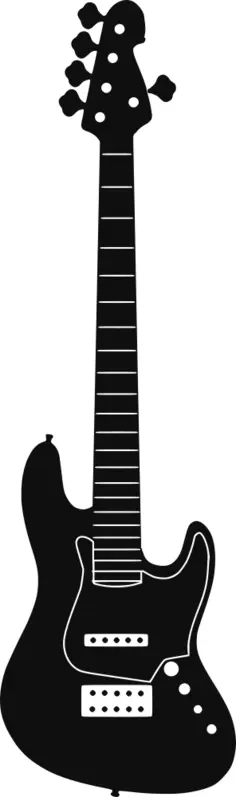 Bass guitar silhouette