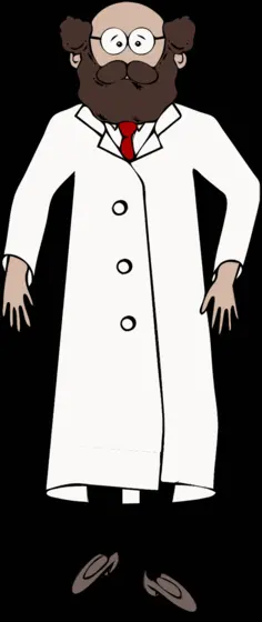 Bearded scientist vector image