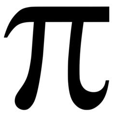 Pi vector silhouette