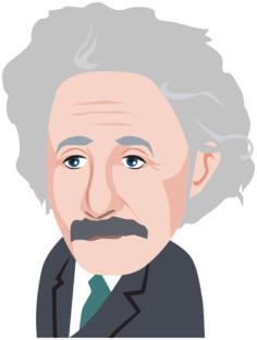 Albert Einstein cartoon image