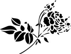 Black rose print