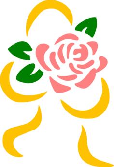Stylized rose silhouette