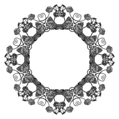 Gray rose wreath
