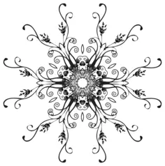 Round flowery design