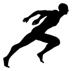 Sprinting san silhouette