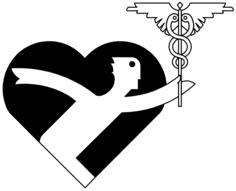 Running man with health symbol