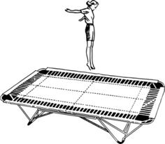 Girl on trampoline