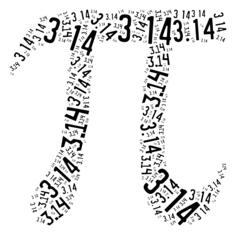 Pi numeral silhouette