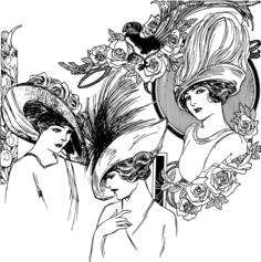 Three hat ladies