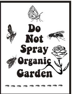 ''No organic garden spray'' message