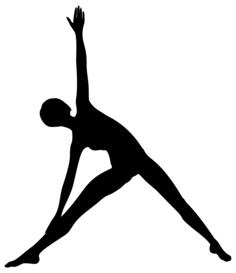 Exercising lady silhouette
