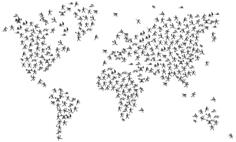 World's map made of sports
