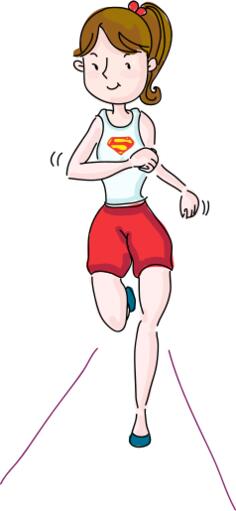 Female jogger on a run