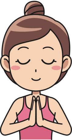 Woman meditating vector drawing