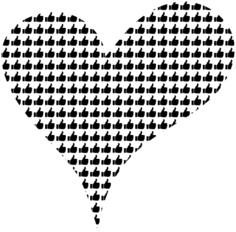 Heart filled with thumbs-up