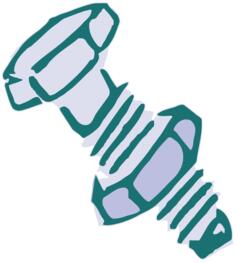 Roughly drawn nut and bolt