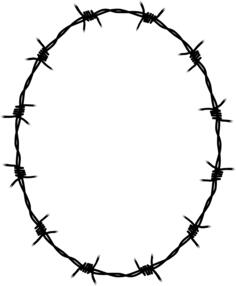 Barbed wire border