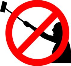 ''No selfie sticks'' symbol