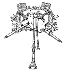 Bagpipes vector drawing