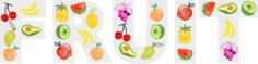 Fruit typography