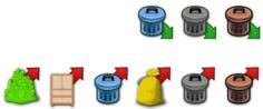 Trash vector icons