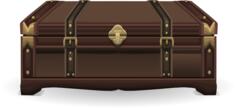 Antique suitcase vector image