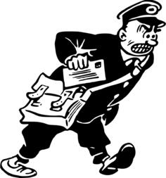 Angry postman