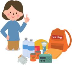 Woman packing for camping