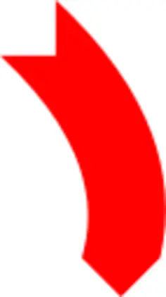 Red down arrow vector clip art