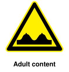 Adult content warning sign