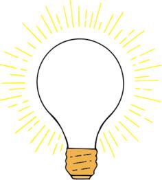 Light bulb or an idea symbol