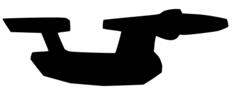 Starship vector silhouette